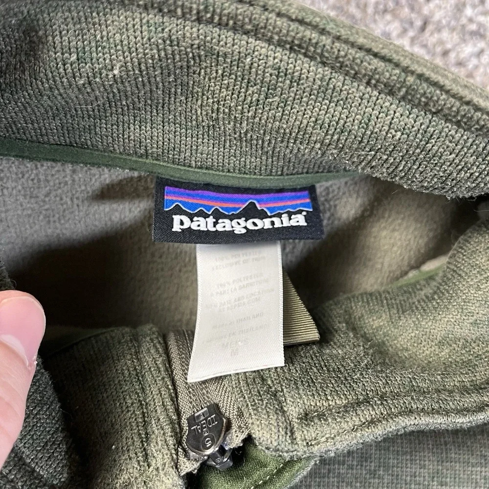 Patagonia Men's Size M Better Sweater Fleece Field Jacket Chore Coat Army Green